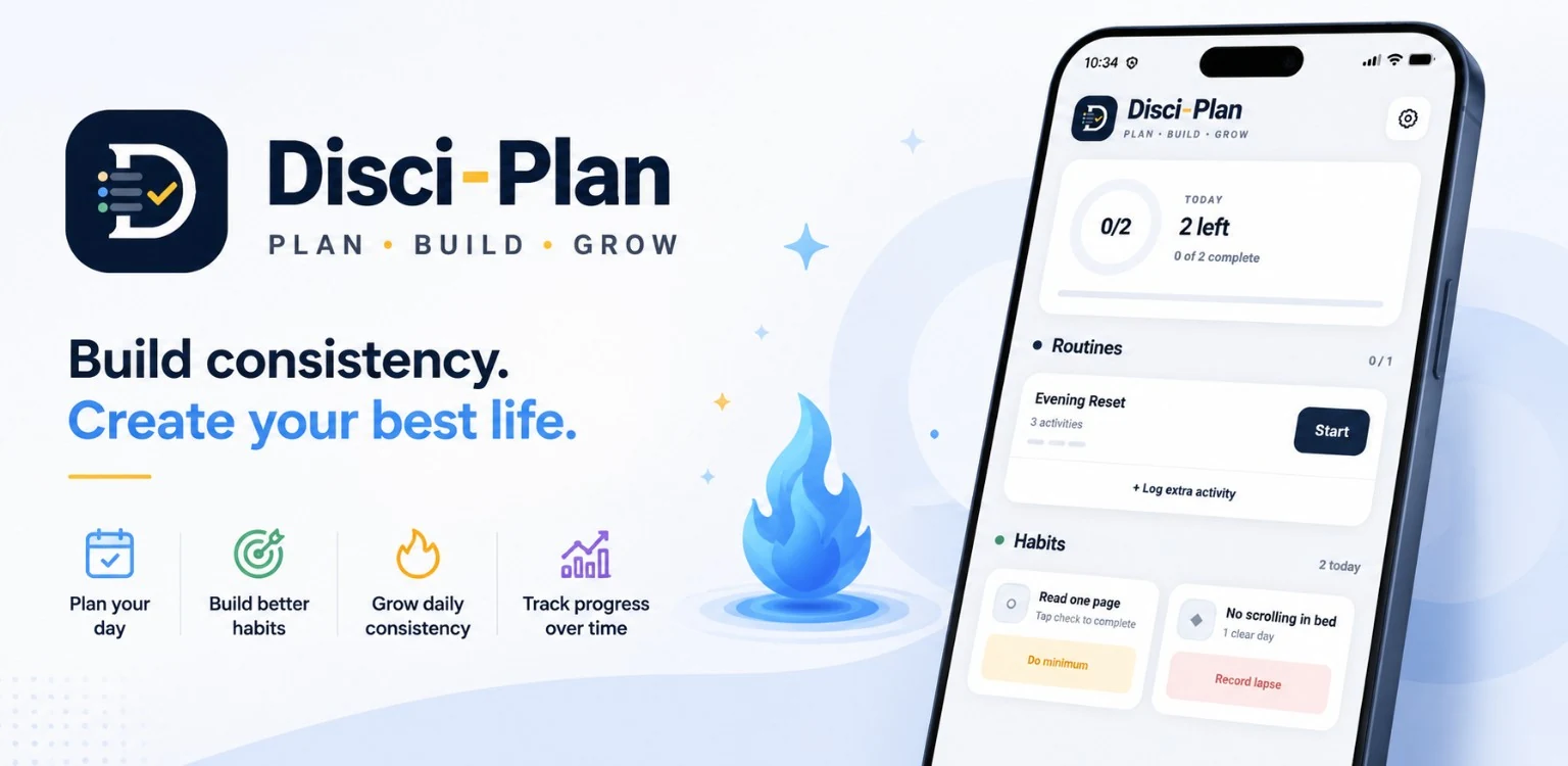 Disci-Plan app overview